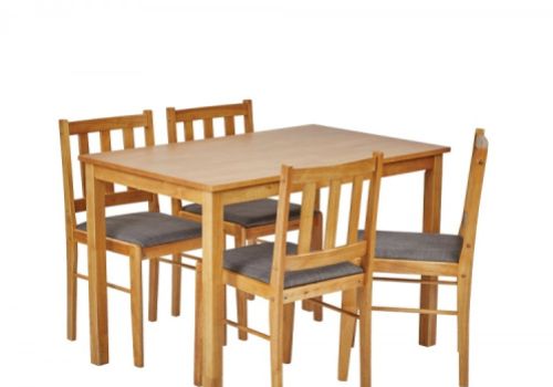 LPD Trinity Solid Wood Oak Finish Dining Set