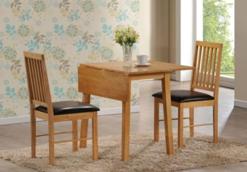 LPD Palma Oak Finish 2 Seat Dining Set