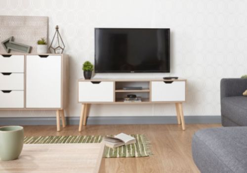 GFW Stockholm TV Cabinet in White Oak Effect