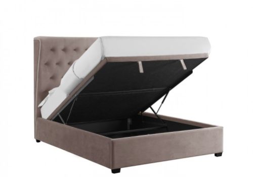 LPD Belgravia 5ft Kingsize Cappuccino Fabric Ottoman Bed Frame