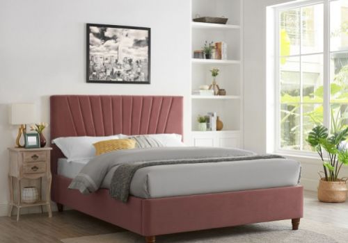 LPD Lexie 4ft6 Double Pink Fabric Bed Frame