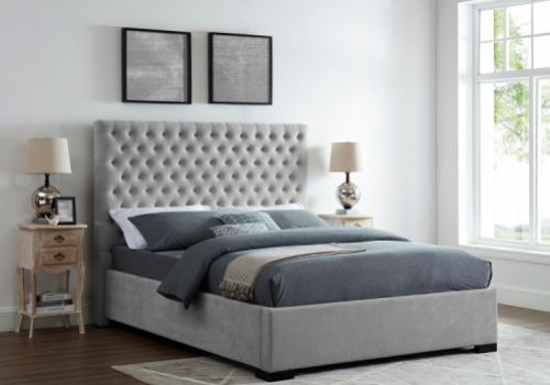 LPD Cavendish 5ft Kingsize Silver Grey Fabric Bed Frame