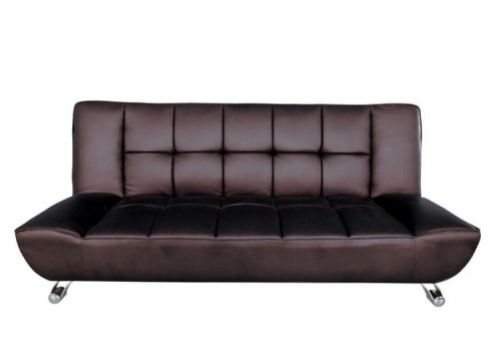 LPD Vogue Sofa Bed In Brown Faux Leather