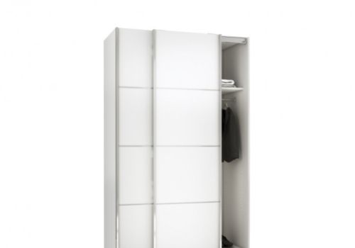 FTG Verona White Sliding Door Wardrobe (120cm 5 x Shelf)