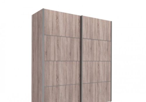 FTG Verona Truffle Oak Finish Sliding Door Wardrobe (180cm 5 x Shelf)