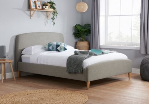 Birlea Quebec 5ft Kingsize Grey Fabric Bed Frame