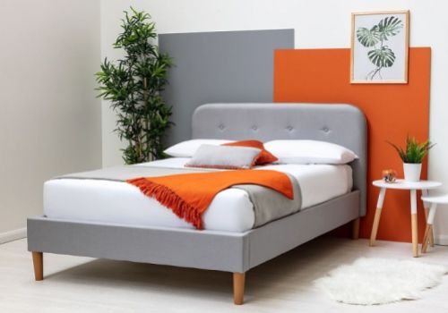 Sleep Design Bisham 5ft Kingsize Grey Fabric Bed Frame