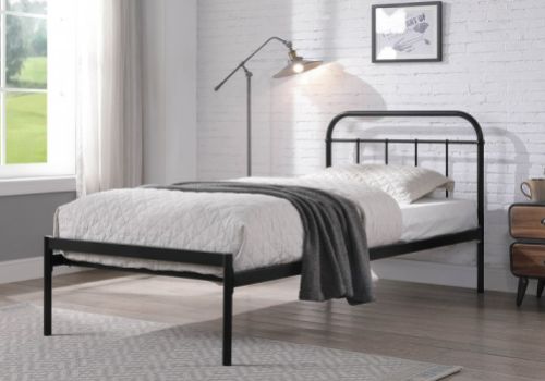 Sleep Design Bourton 3ft Single Black Metal Bed Frame