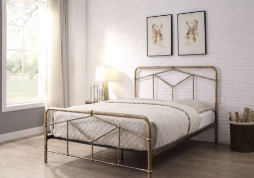 Flintshire Axton 5ft Kingsize Metal Bed Frame In Antique Bronze