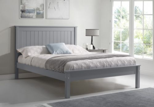 Limelight Taurus 4ft6 Double Grey Wooden Bed Frame With Low Foot End