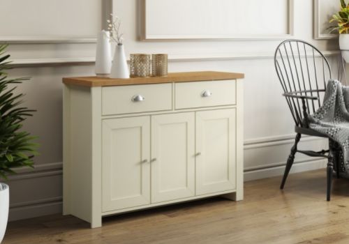 Birlea Winchester 3 Door 2 Drawer Sideboard In Cream And Oak