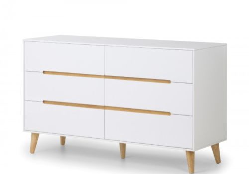 Julian Bowen Alicia White 6 Drawer Wide Chest