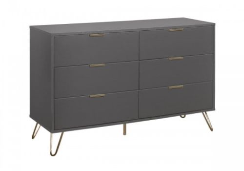 Birlea Arlo 6 Drawer Charcoal Grey Chest