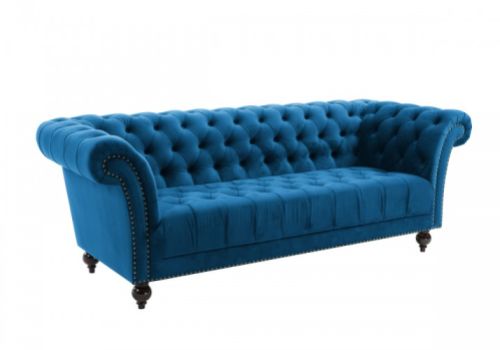 Birlea Chester 3 Seater Sofa In Midnight Blue Fabric