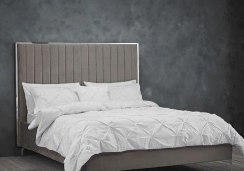 LPD Berkeley 4ft6 Double Mink Grey Fabric Bed Frame