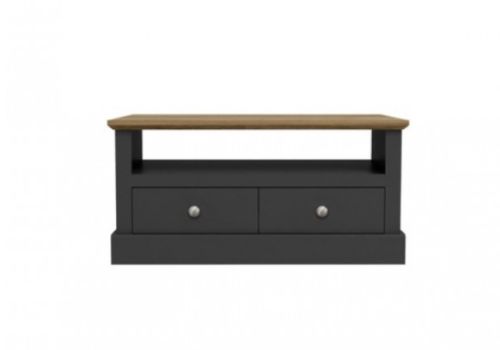 LPD Devon Charcoal And Oak Finish 2 Drawer Coffee Table