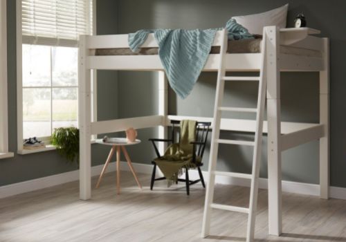 Flair Furnishings Scandinavia Double High Sleeper Bed In White