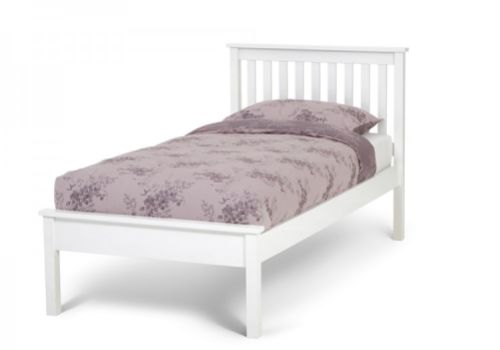 Serene Heather Opal White 3ft Single Wooden Bed Frame