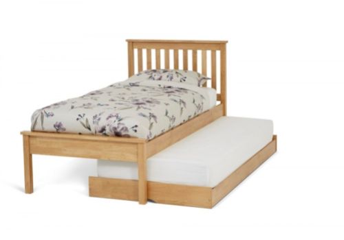 Serene Heather 3ft Single Wooden Guest Bed Frame In Honey Oak