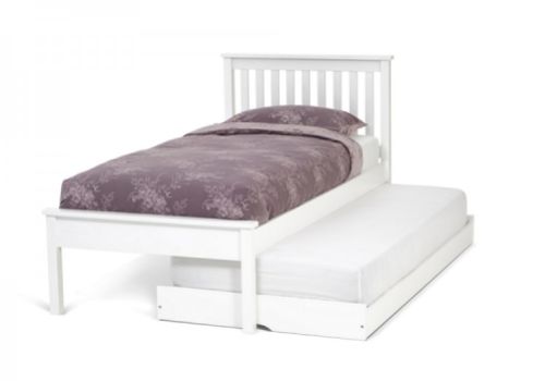 Serene Heather 3ft Single Wooden Guest Bed Frame In Opal White