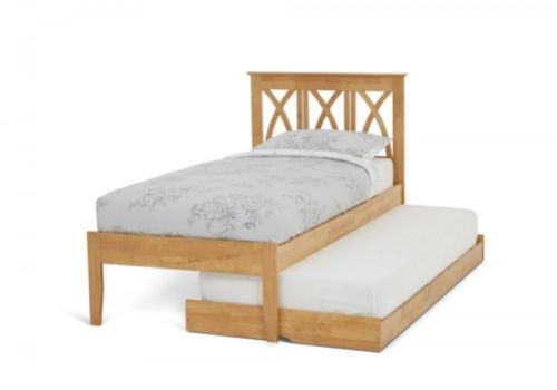 Serene Autumn 3ft Single Wooden Guest Bed Frame In Honey Oak