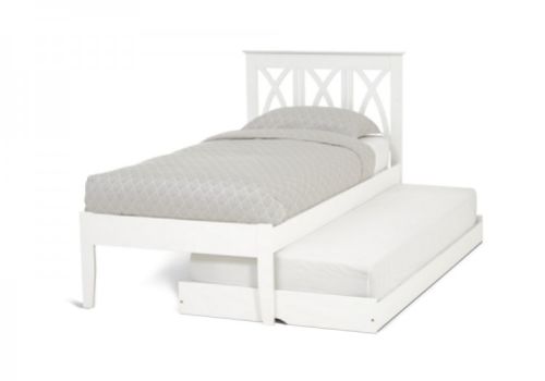 Serene Autumn 3ft Single Wooden Guest Bed Frame In Opal White