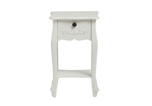 LPD Antoinette 1 Drawer Bedside Table In White