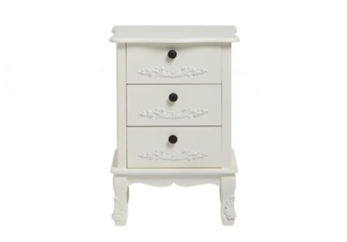 LPD Antoinette 3 Drawer Bedside Chest In White