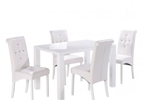 LPD Puro Medium Size Dining Table In White Gloss