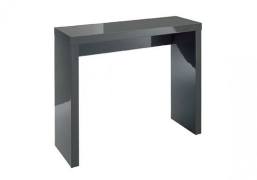 LPD Puro Console Table In Charcoal Gloss