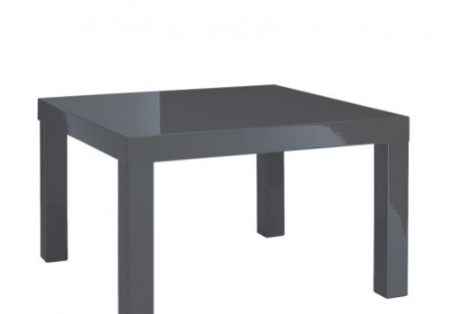 LPD Puro Side Table In Charcoal Gloss