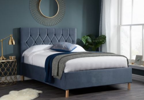 STORE CLEARANCE Birlea Loxley 4ft Small Double Grey Fabric Bed Frame