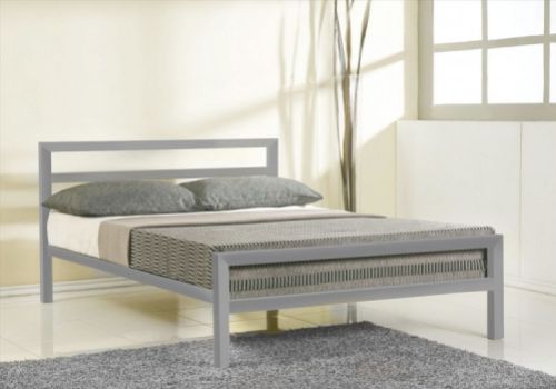 Metal Beds Eaton 4ft (120cm) Small Double Contract Grey Metal Bed Frame