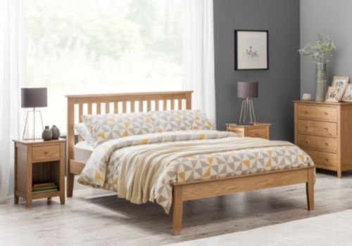 Julian Bowen Salerno 4ft6 Double Oak Bed Frame