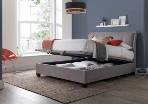 Kaydian Accent 4ft6 Double Grey Ottoman Storage Bed
