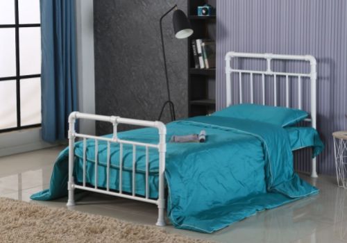 Metal Beds Pippa 3ft Single White Metal Bed Frame