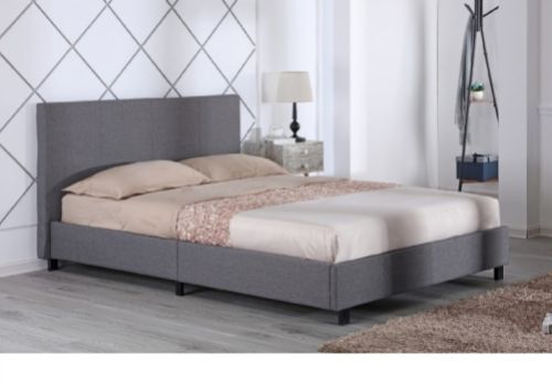 Metal Beds New York 4ft6 Double Grey Fabric Bed Frame