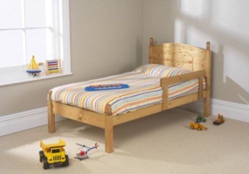 Friendship Mill Football 2ft6 by 5ft9 SHORT Junior Single Pine Wooden Bed Frame