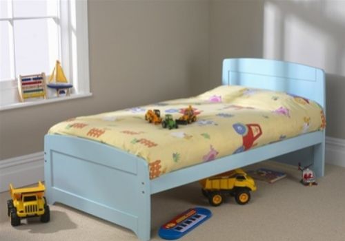 Friendship Mill Rainbow Blue 3ft by 5ft9 SHORT Single Wooden Bed Frame