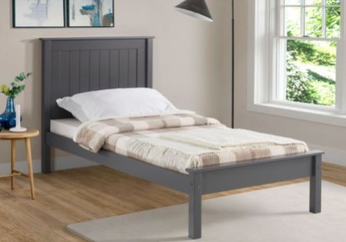 Limelight Taurus 5ft Kingsize Dark Grey Wooden Bed Frame With Low Foot End