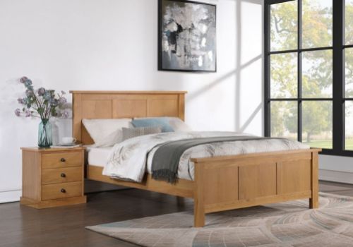 Sweet Dreams Kelly 4ft6 Double Oak Finish Bed Frame