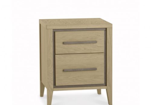 Bentley Designs Rimini Oak 2 Drawer Bedside