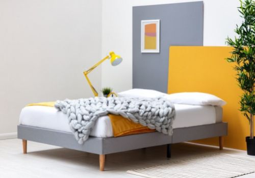 Sleep Design Edworth 5ft Kingsize Grey Fabric Platform Bed Frame