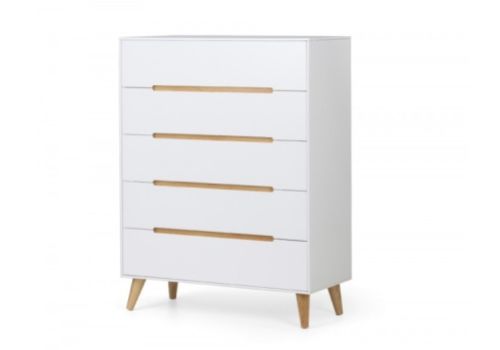 Julian Bowen Alicia White 5 Drawer Chest