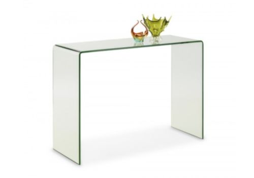 Julian Bowen Amalfi Bent Glass Console Table