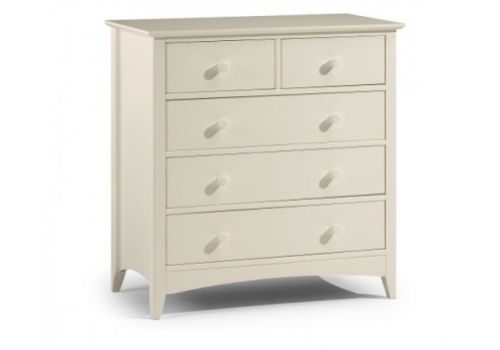 Julian Bowen Cameo Stone White 3 + 2 Drawer Chest