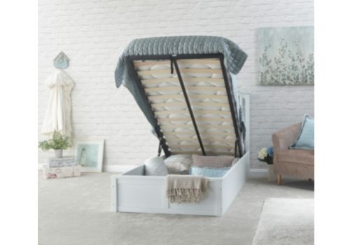 GFW Madrid 3ft Single White Wooden Ottoman Bed