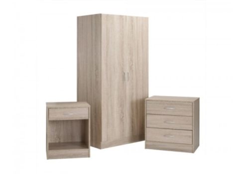 LPD Delta Bedroom Furniture Set In Oak Finish