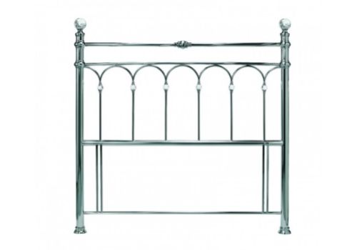 Bentley Designs Krystal 4ft6 Double Antique Nickel Finish Metal Headboard