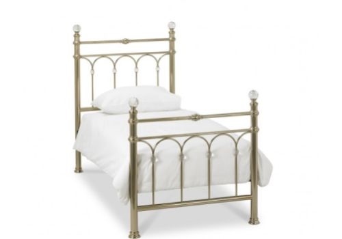 Bentley Designs Krystal 3ft Single Champagne Brass Finish Metal Bed Frame